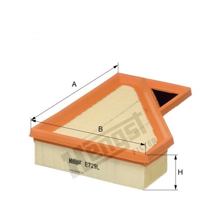 Hengst Air Filter, E729L E729L